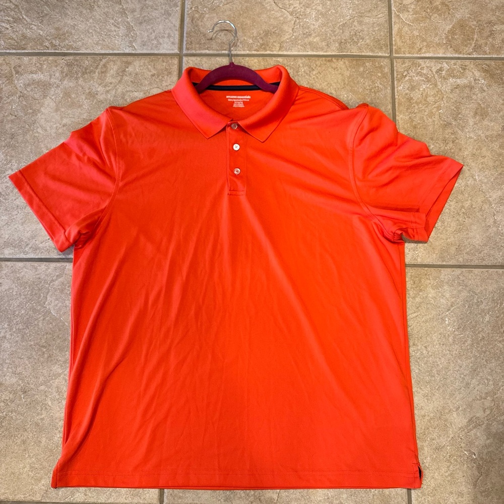 Amazon Essentials Bright Orange Polo Shirt